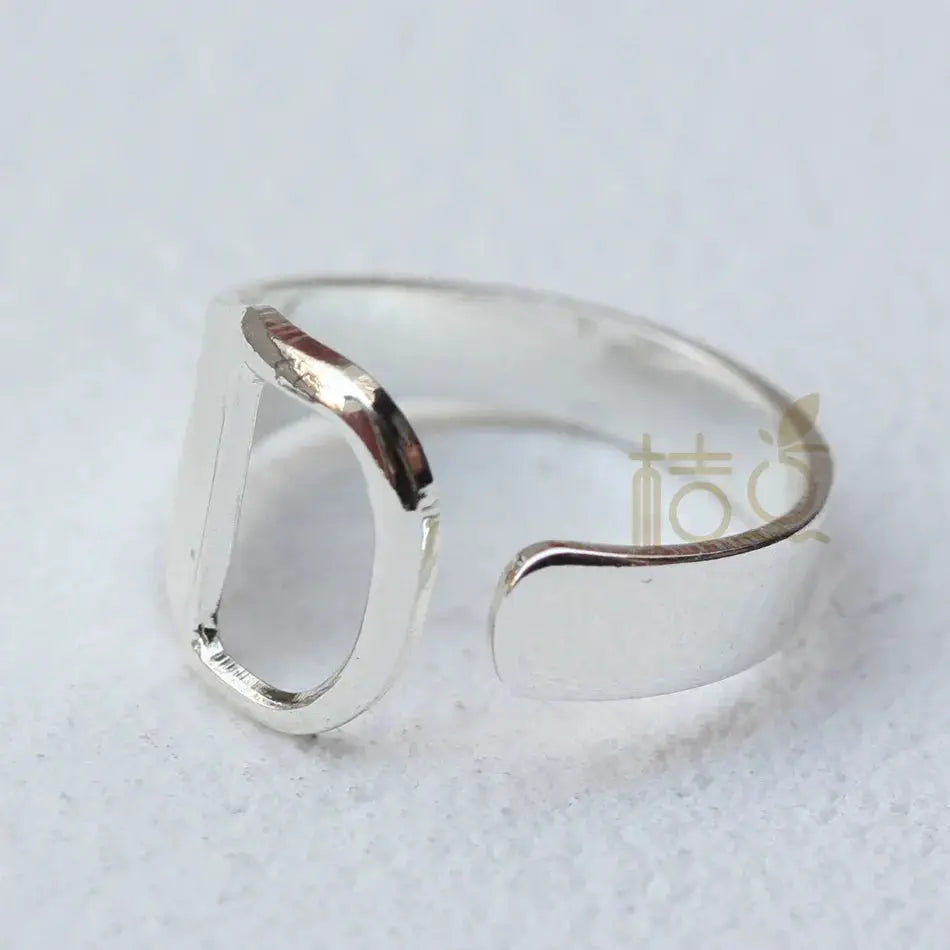 DIY Personalized Silver Letter Ring For Ornament Accessories