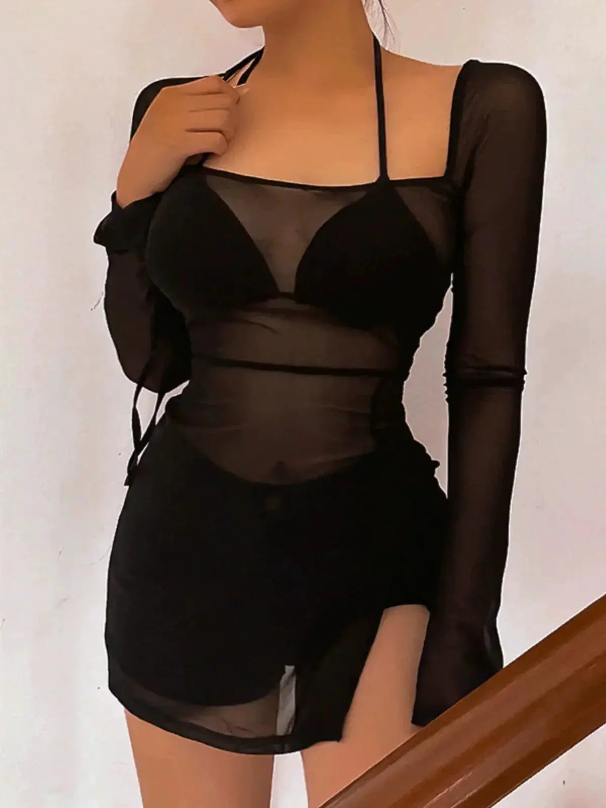 Night Club Mesh Dress Seductive Fashion Statement for Women