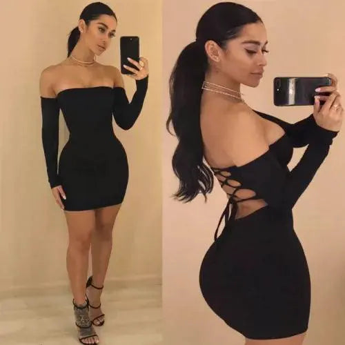 Sleek Bandage Night Club Dress Turn Heads Shine Today