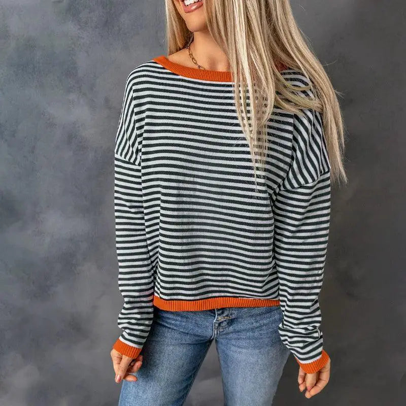 Fall Winter Pure Cotton Drop Shoulder Cozy Sweater
