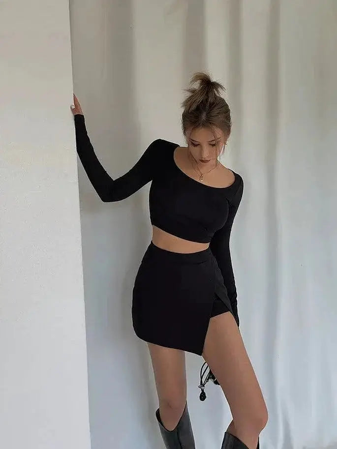 High Waisted Street Style Skirt Modern Chic Look Trendy