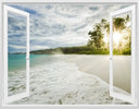 Living Room Window Illusion Wallpaper