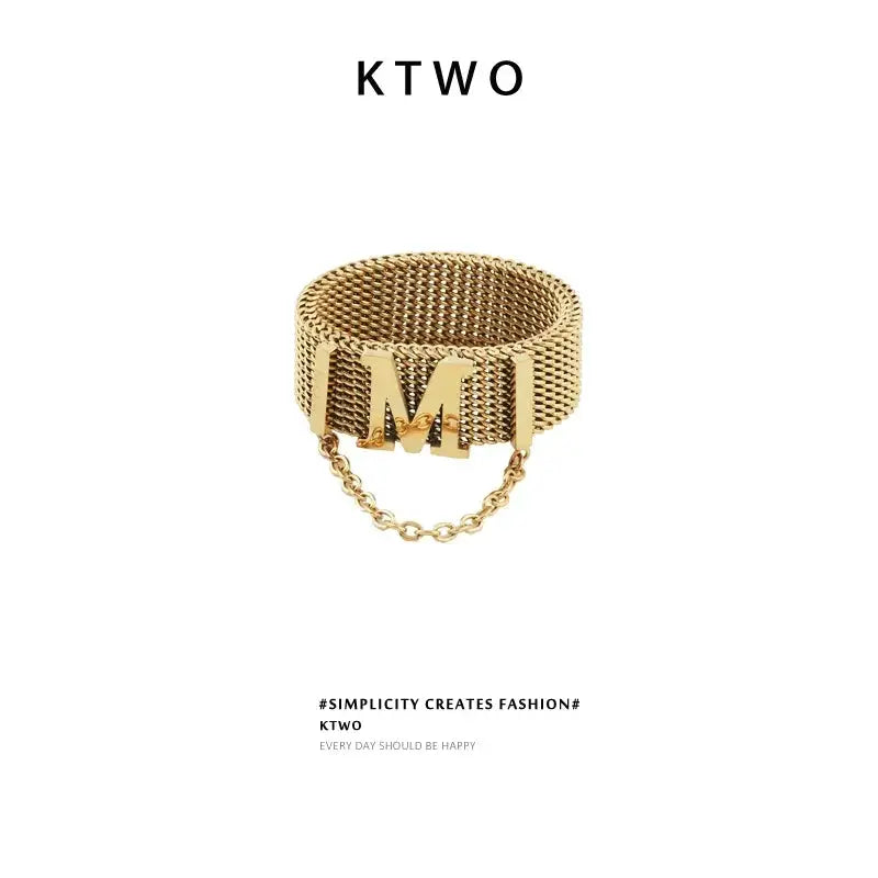 INS European And American Niche Retro Letter Chain Jewelry