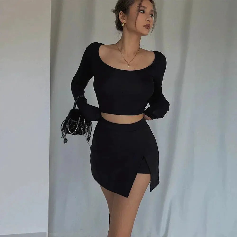 High Waisted Street Style Skirt Modern Chic Look Trendy