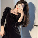 Gold Velvet Evening Dress: Royal Princess Elegance Gown