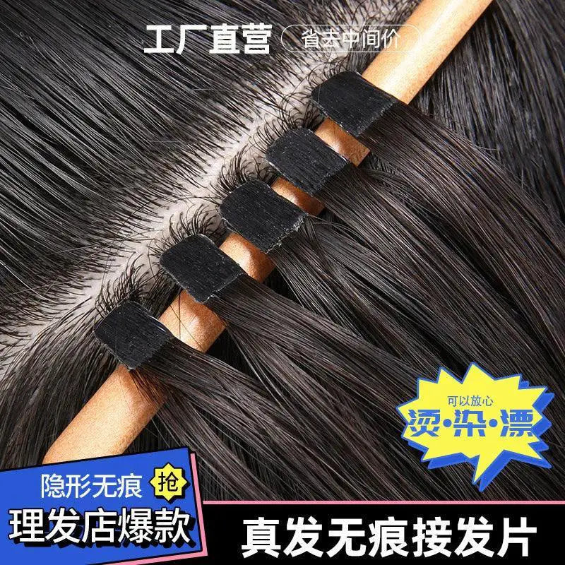 Seamless Real Hair Extensions Long Straight 8D Band