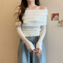Knitwear: Stylish Off-Shoulder Ladies Top for Winter Fashion