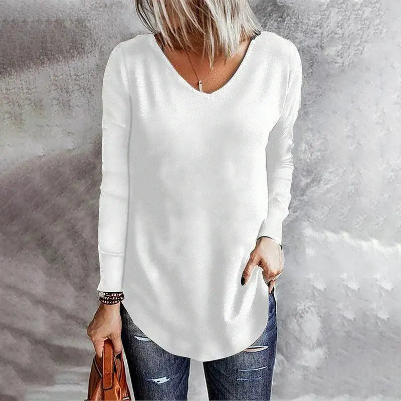 2023 Fall Thin Long Sleeve Pullover T Shirt For Women