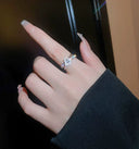 Letter D Open End Zircon Ring For Women 2024 Fashion Jewelry