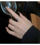 Letter D Open End Zircon Ring For Women 2024 Fashion Jewelry