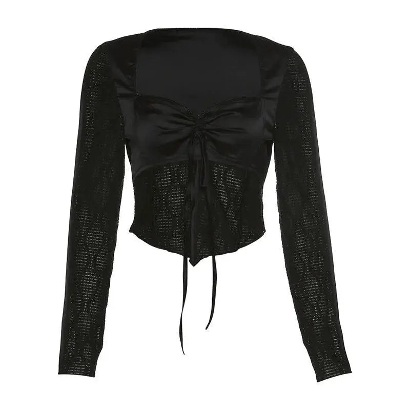 Weird Sexy Lace Up T Shirt Bold Autumn Fashion Must Have