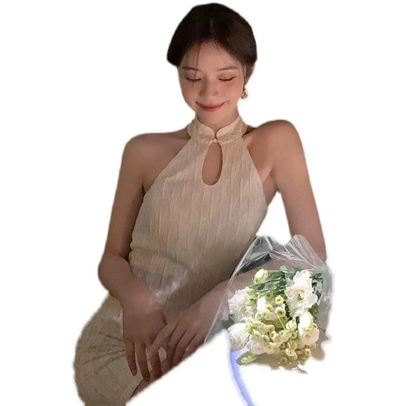 Elegant Sleeveless Cheongsam Dress For Cocktail Parties