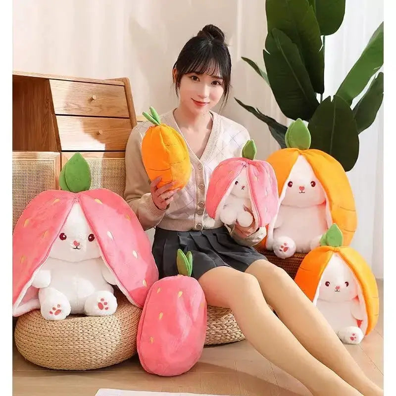 Soothing Transformation Bunny Plush Pillow Toy For Teens