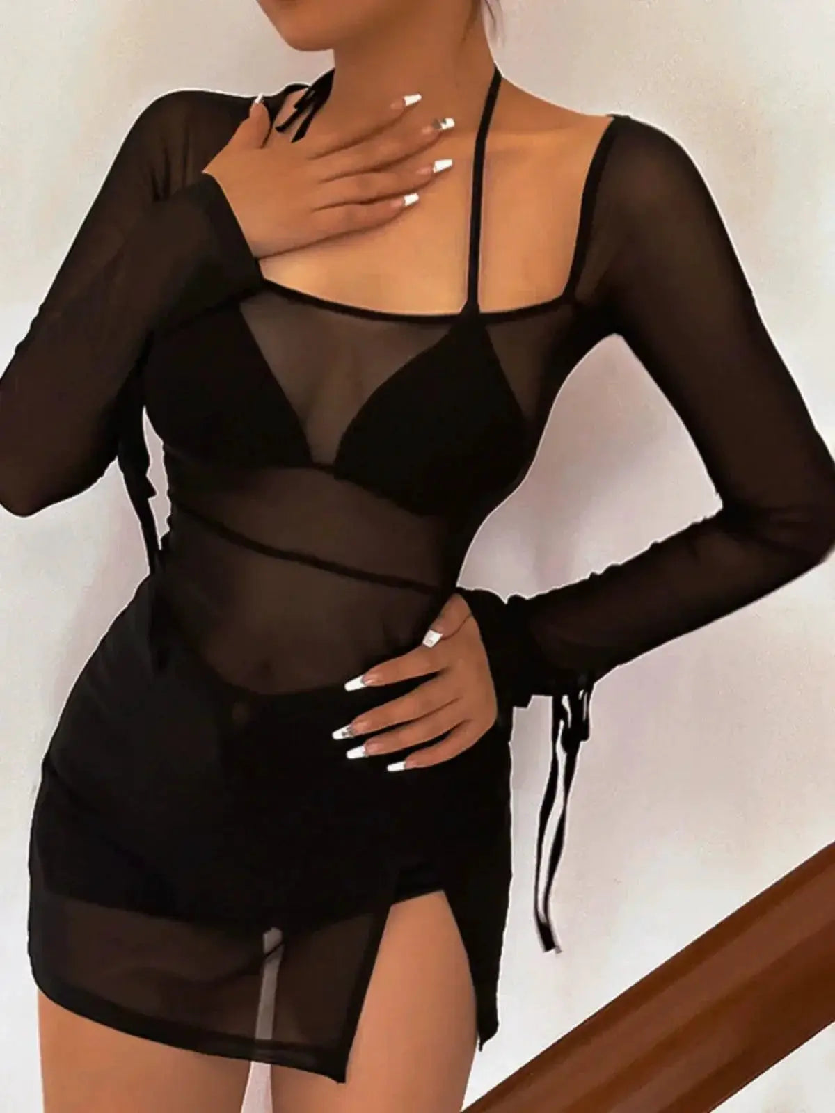Night Club Mesh Dress Seductive Fashion Statement for Women