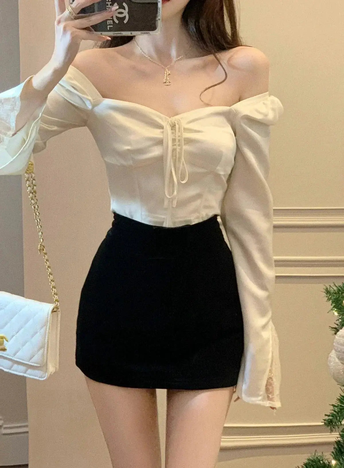 French Lace Satin Top Chic Spring Style For Women Now