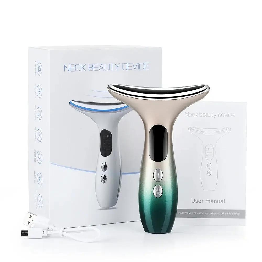 110V EMS Micro Current Neck Massager for Skin Rejuvenation - OurLum.com