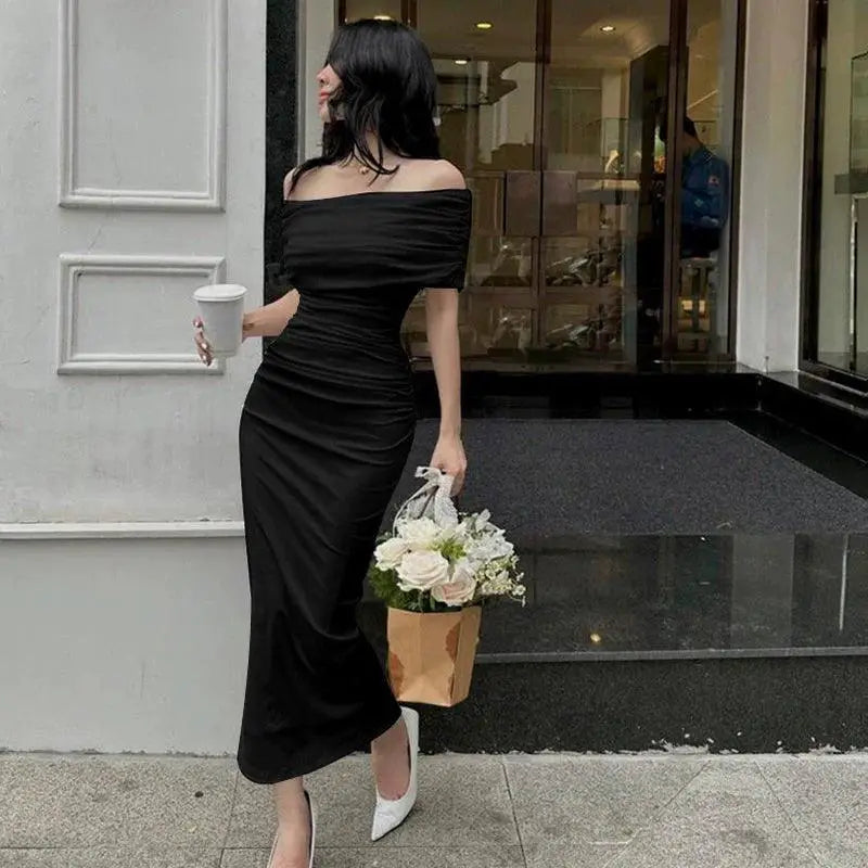 Instahot Elegant Slit Dress Modern Chic Fashion For Youth
