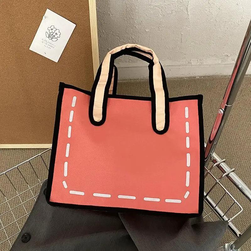 Japanese Style Canvas Shoulder Bag for Everyday Fashion