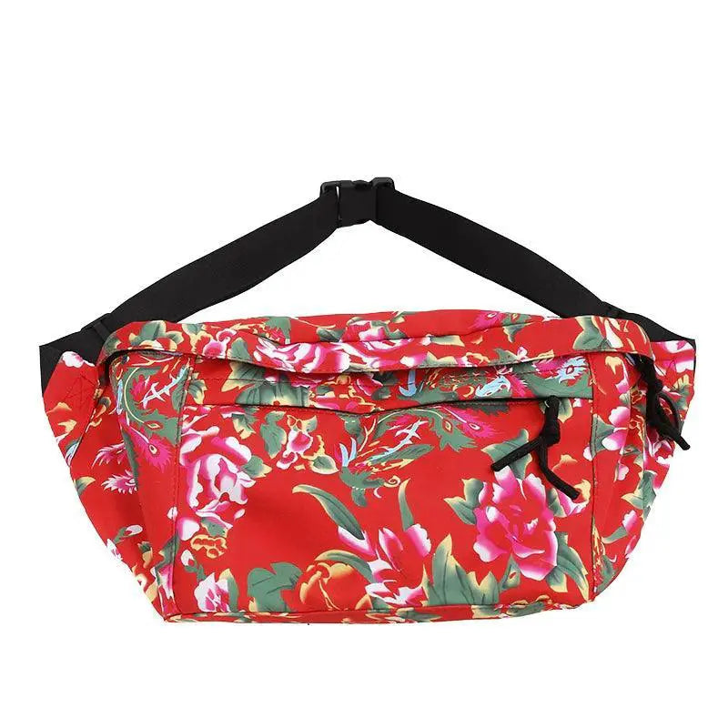 Floral Chinese Chest Bag Foldable Stylish Fashion Accessory
