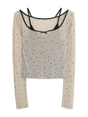 Comfy Wave Point Polka Dot Long Sleeves Shirt Stylish Commute