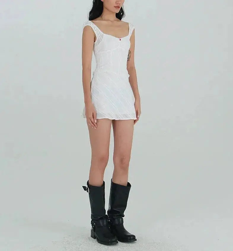 Highlife Pure Desire White Lace Off Shoulder Dress