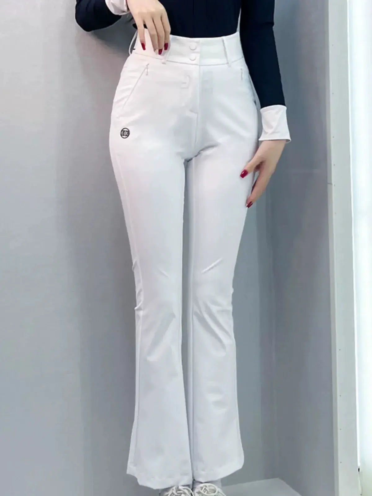 BG Cropped Pants Slim Looking Quick Dry Jersey Golf Women