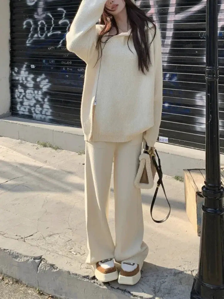 Maternity Suit Loose Turtleneck Set For Pregnant Women
