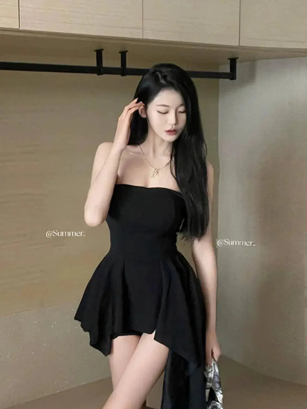 Alluring A Line Skirt And Tube Top Set Korean Chic Fashion