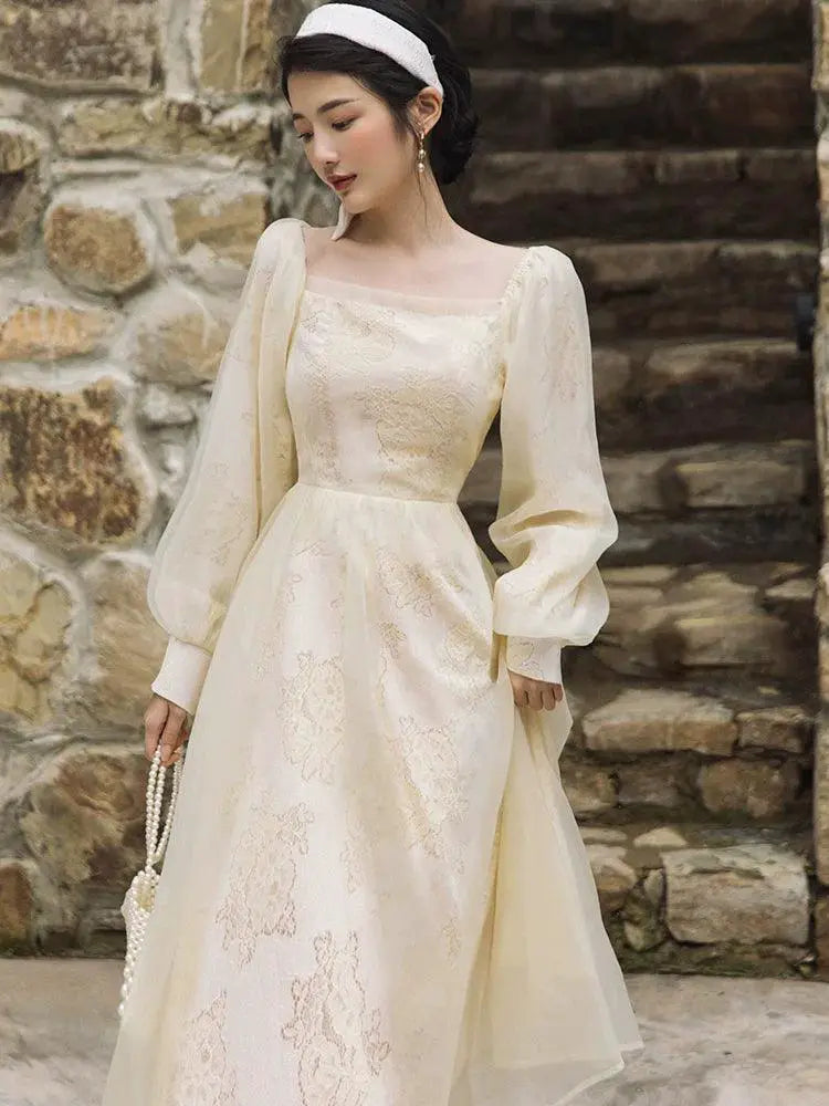 Enchanting Lace Engagement Dress Vintage Charm And Elegance