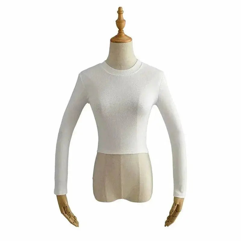 Solid Threaded Long Sleeve Tee for Youth Stylish Fashion