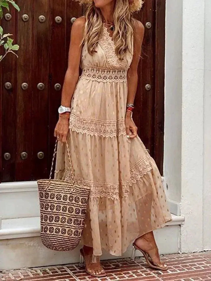 Chiffon Panel Dress Sophisticated Street Style Elegance