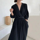 Flattering Pleated Maxi Dress for Women