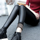 Faux Leather Slimming Pants For Women