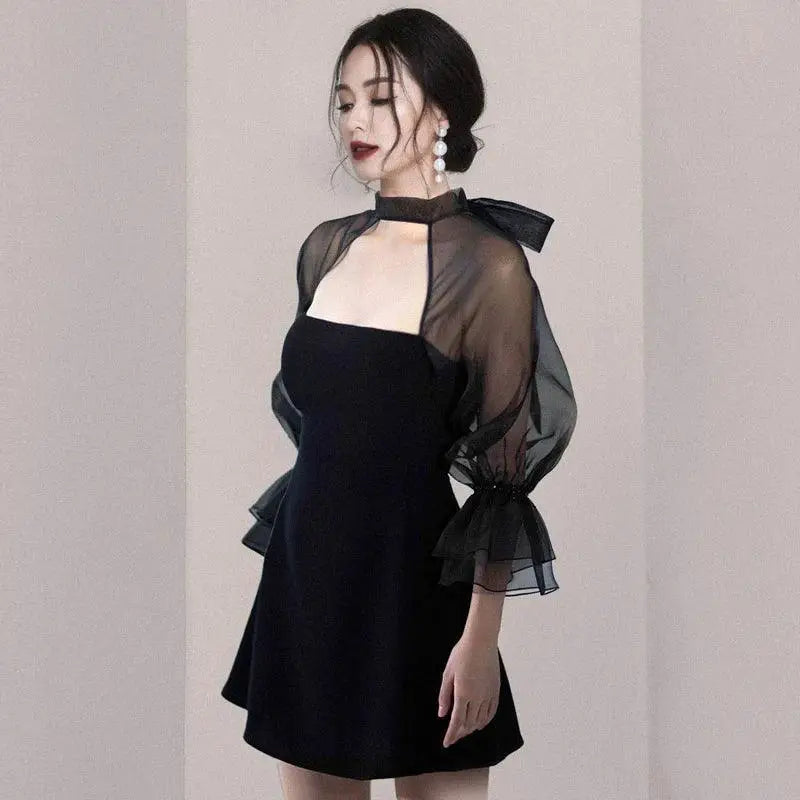 Elegant Black Banquet Dress Sophisticated Luxury Attire