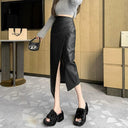 High Waist PU Leather Statement Skirt Fashion-forward Elegance