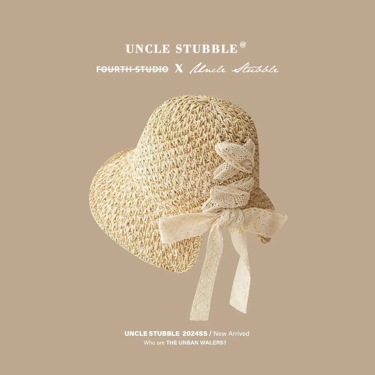 Sun Protection Straw Hat for Beach Trips — Free size (55-59cm)