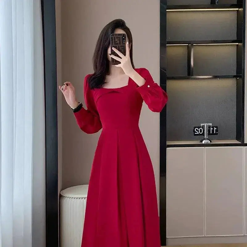 Goddess Elegance Midi Dress Sophisticated Spring Style