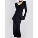 Double French Retro Knit Dress: Timeless Elegance & Style