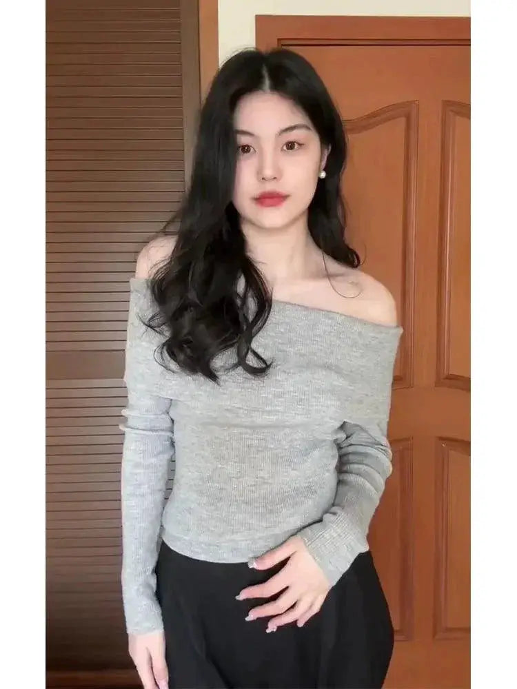 Off Shoulder Knit Sweater For Women Chic And Comfy