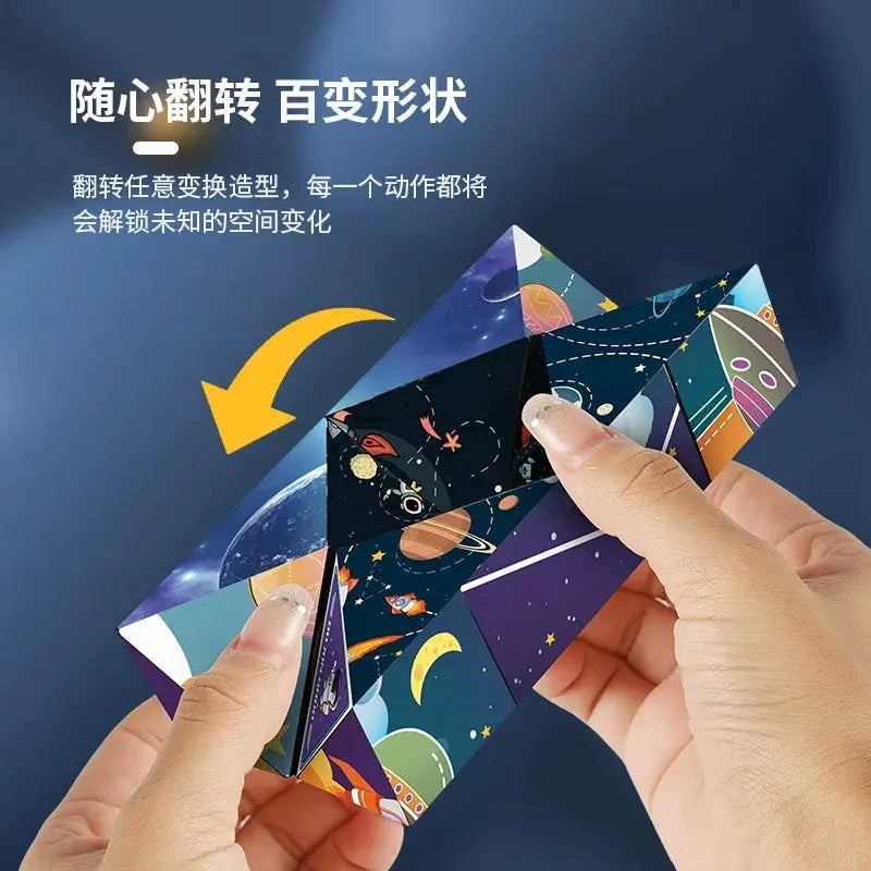 3D Geometric Magnetic Cube Sky Blue Educational Toy for All