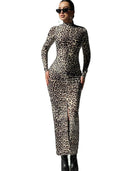 Leopard Print Dress Chic Waist-Trim Fashion Statement