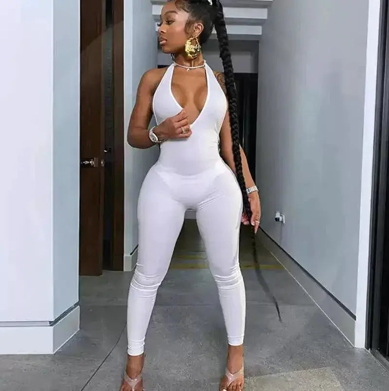 Backless Bodysuit Romper Stylish Party Outfit With Edgy Look