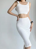 Summer Chic Pleated A-line Dress Stylish Slimming Choice