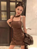 Spring Leather Coat With Pleating Detail Stylish Outwear