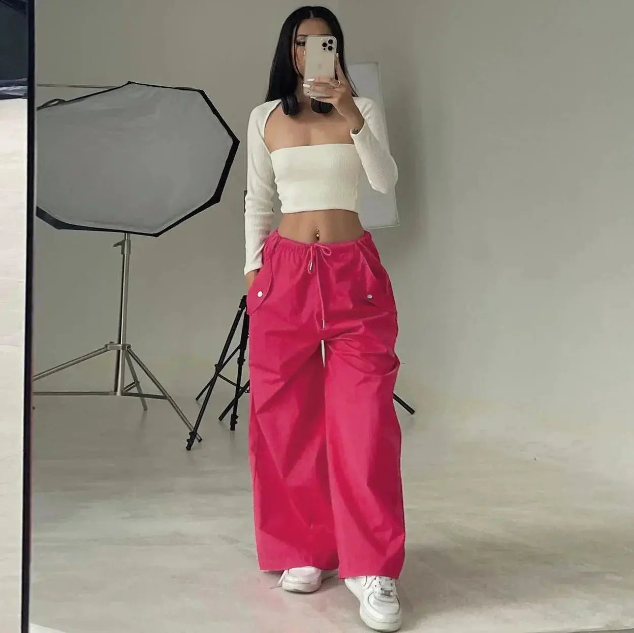 Oversized Wide Leg Pants Plus Size Trousers For Women