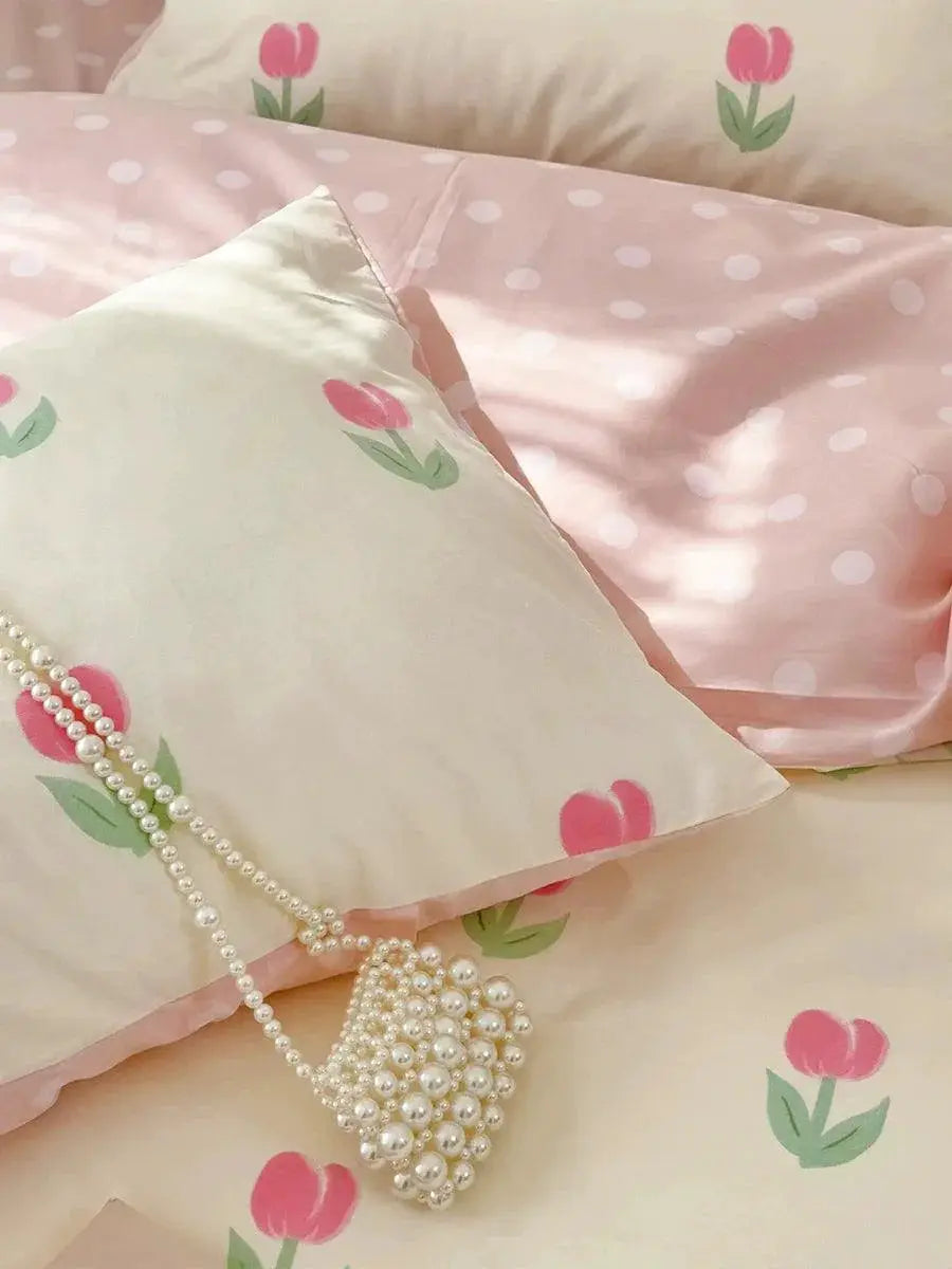 Spring Summer Girly Cotton Quilt Set Dorm Room Bedding