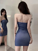Gege's Allure Off-Shoulder High Waist Dress Chic Fashion