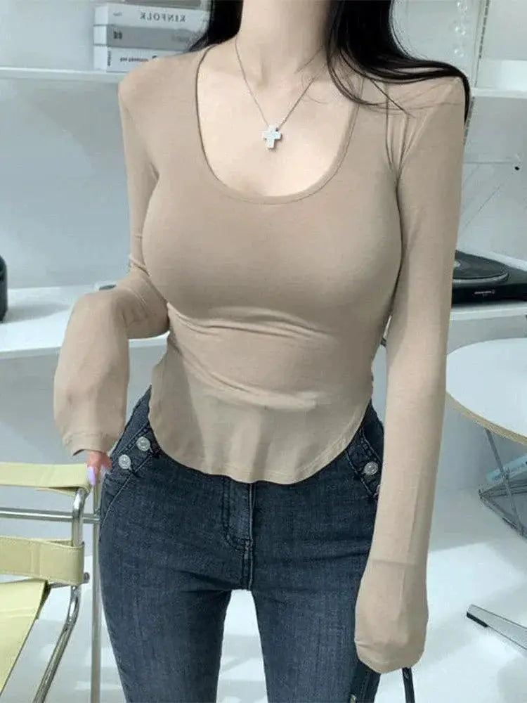 Chic U Collar Tee Autumn Style Upgrade Sophistication
