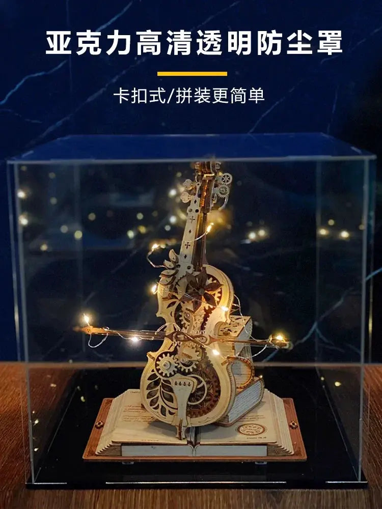 Robotime Ruoke Secret Cello Music Box DIY 3D Puzzle Model