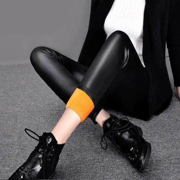 Yaguang Faux Leather Pants Slimming Bottoms For Glam Style